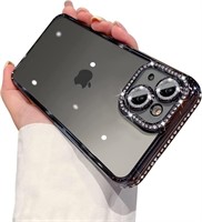 AMAZFCCY Rhinestones Case for iPhone 15 6.1'', Cut
