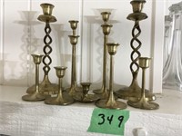 brass candle holders