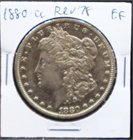1880 Carson City Rev 78 Morgan silver dollar