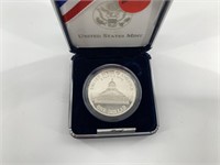 2000 P Library of Congress silver dollar, proof in