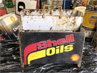 Shell Oils 10 bottle oil rack