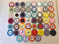 52 Various Foreign, Cruise Casino Chips