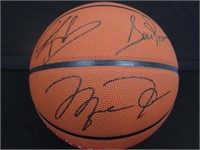Pippen, Rodman, Jordan Signed Basketball w/ COA