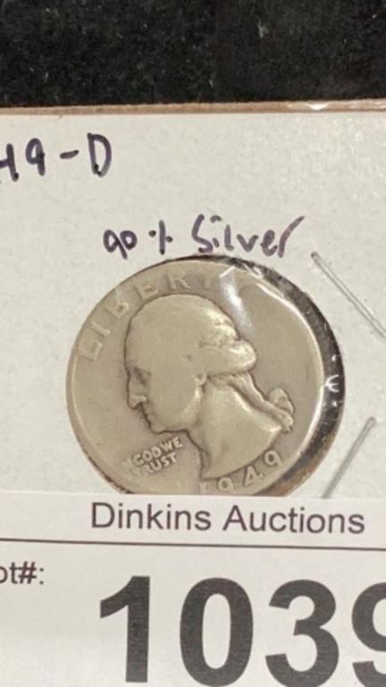 1949D silver quarter