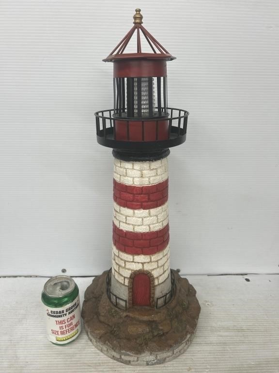 Solar powered outdoor lighthouse 2 pieces