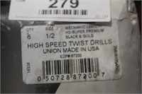 1 PKG HIGH SPEED TWIST DRILLS