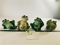 4pcs frog statues