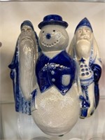 (3) Eldreth Salt Glazed Figurines
