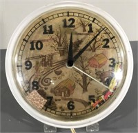 Electric Wall Clock w/Train Second Hand -Works