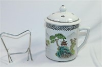 A Chinese Lidded Porcelain Mug
