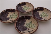 Lot of 4 Small Grape Dishes