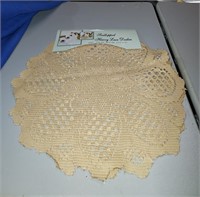 Lacy Filet Crochet Doily Crochet Pattern, Floral,