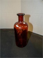 vintage amber brown Apothecary Bottle