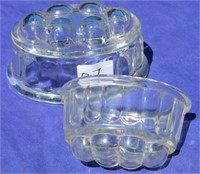 2 Glass Jelly moulds
