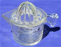 Glass Jug with measures also glass lemon squeezer