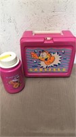 Pink Garfield lunchbox with thermos