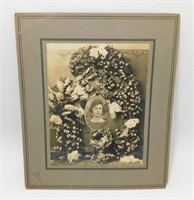 Large Antique Funeral Death Photograph Cabinet