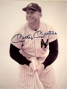 NY Yankees Mickey Mantle signed photo