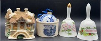 Ceramic/Porcelain Decor incl. Bells, Delft Blue