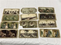 12 Antique Original Stereo View Cards