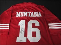Joe Montana signed football jersey COA