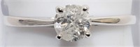 #37 10K White Gold Diamond Solitaire Ring