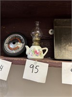 Vintage Porcelain Teapot Oil Lamp
