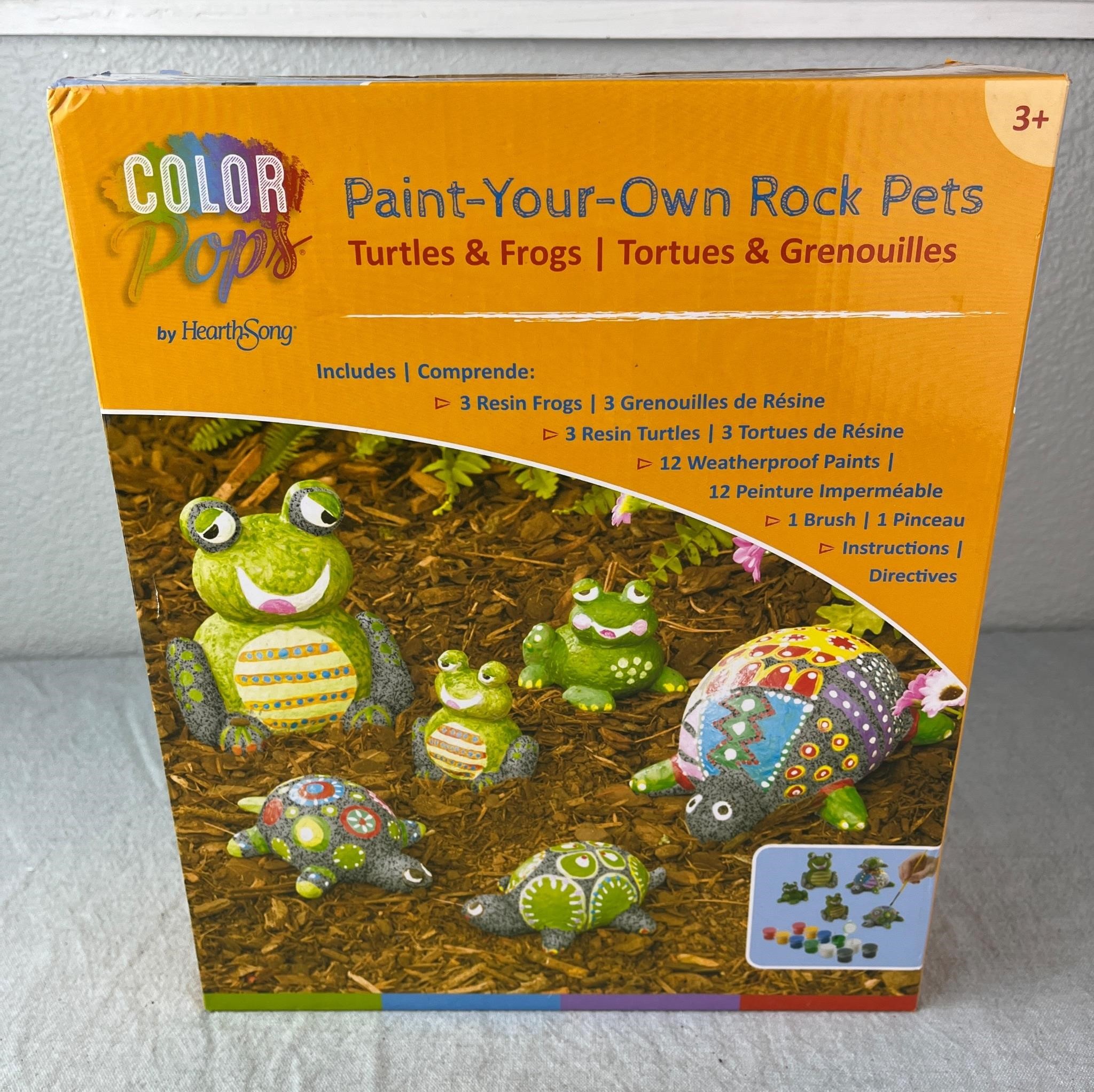 New Color Pops Turtles&Frogs Paint Rock Pets