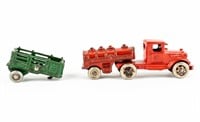 Lot of 2 Williams Cast Iron Truck / Extra Trailer