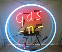 27"x26" Gas -n- Gulp Neon Sign