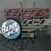 Neon Metal/Plastic Bud Ice Sign