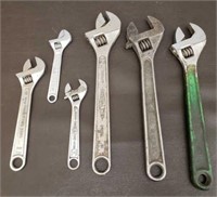 Lot of Crescent Wrenches. 6"-12"