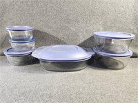 Pyrex and Anchor Hocking Glass Dishes with Lids