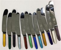 12 Sterling Handle Knives In Theodore Olsens Case