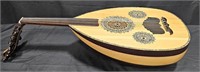 Arabic Oud Musical Instrument in Case w Crack
