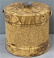 Kraftware Cork Ice Bucket Mid-Century Mod Style