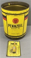 Pennzoil Oil Container & Gas Pump Advertising