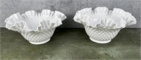 Fenton Milk Glass Hobnail Bowls