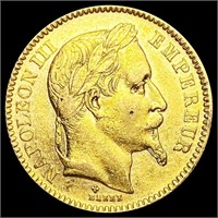 1862 France .1867oz Gold 20 Francs CLOSELY