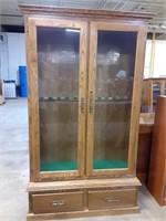 Vintage Wooden Gun Cabinet 42"x16"x72" tall