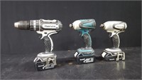 THREE 18V MAKITA DRILLS