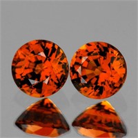 Natural Mandarin Orange Spessartite Garnet Pair -