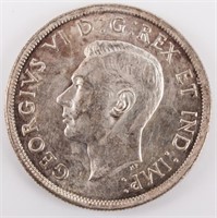 Coin 1939 Canadian Silver Dollar AU-Unc. Very Fine