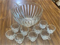 Clear Punch Bowl Set