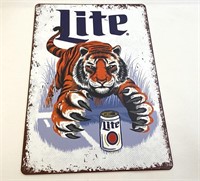 Miller Lite Beer Metal Sign