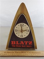 Vintage Blatz Beer Clock 10" H