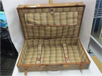 Vintage suitcase, plaid lining