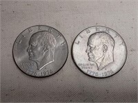 2 - Bicentennial Dollar Coins