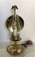 Very nice heavy brass oil lamp style table lamp
