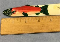 7 1/2" carved ivory decorative knife, painted with